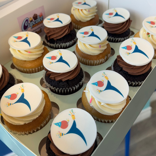 Branded Logo Cupcakes - Choose Your Flavors