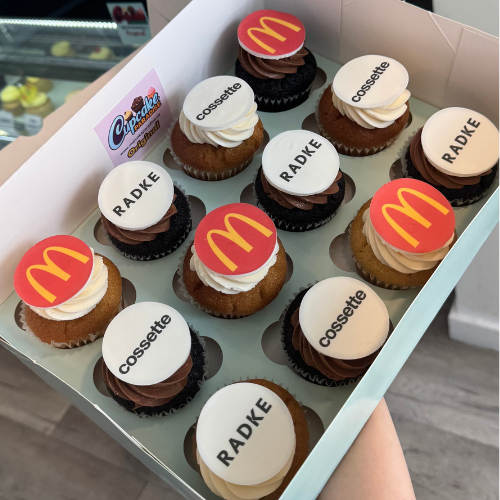 Branded Logo Cupcakes - Choose Your Flavors