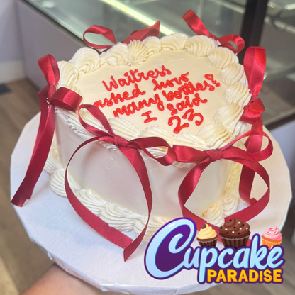 Message Heart Cake