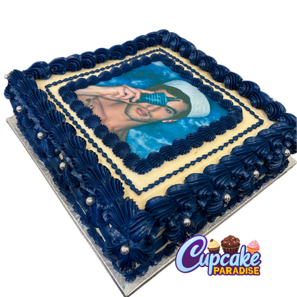 Vintage Rectangle Logo/Photo/ Slab Cake